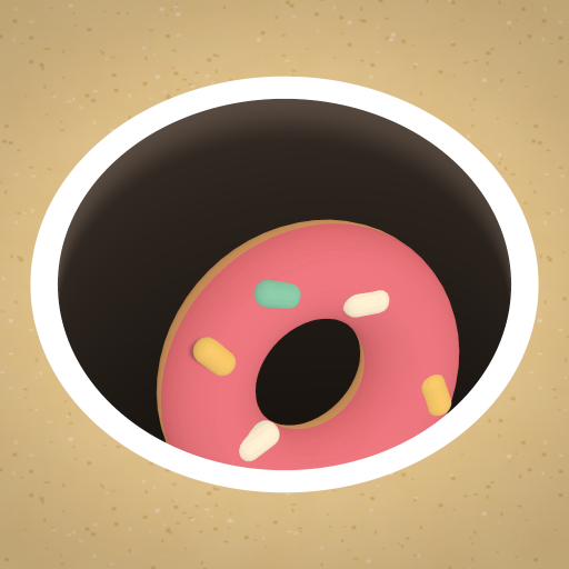 The Sinkhole app icon: a donut tipping into a hole